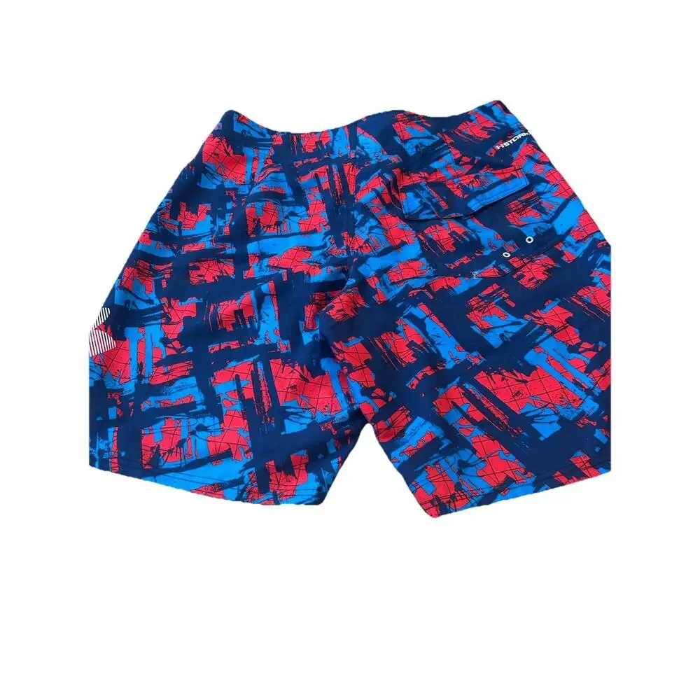 NEW Under Armour Board Shorts STORM Mens 34 Swim Trunks Surf Red Blue AMERICA